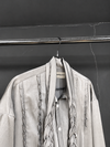 Ash Ribbon Pleated Shirt