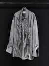 Ash Ribbon Pleated Shirt