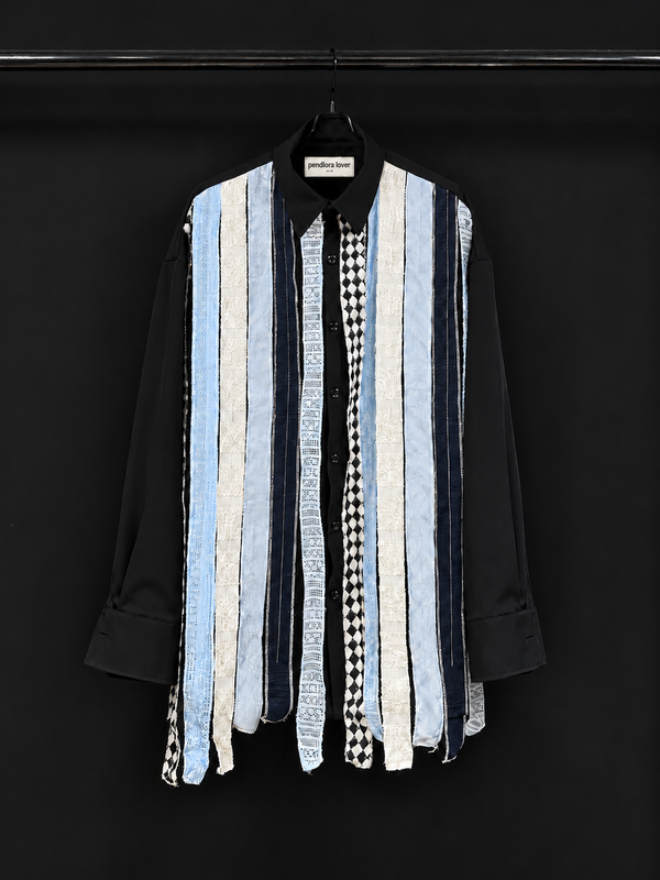 Midnight Stripe Splice Shirt