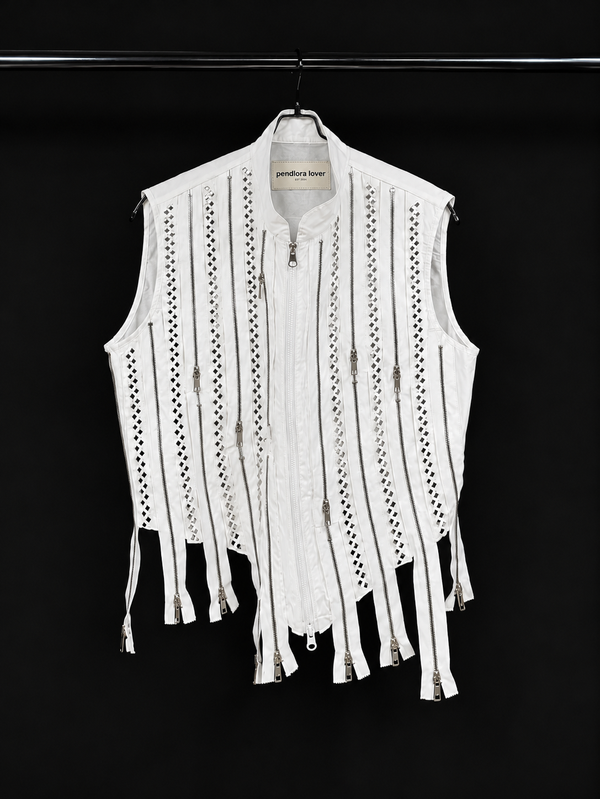 Fringe Signal Zip Vest