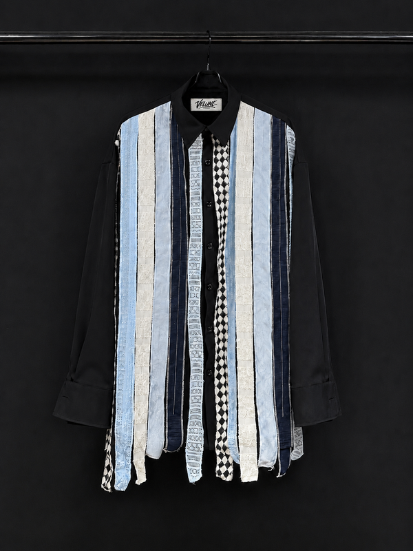 Midnight Stripe Splice Shirt