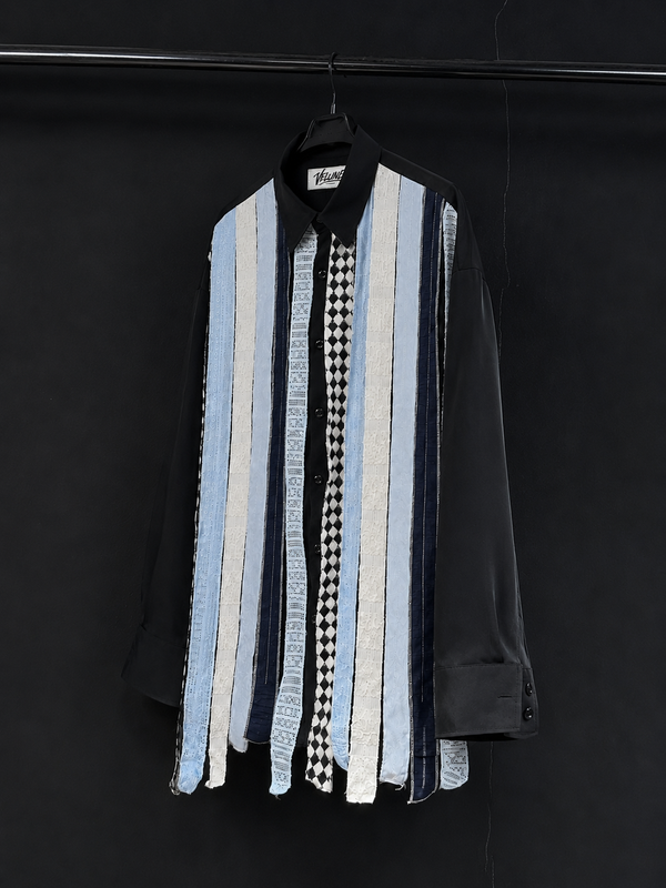 Midnight Stripe Splice Shirt