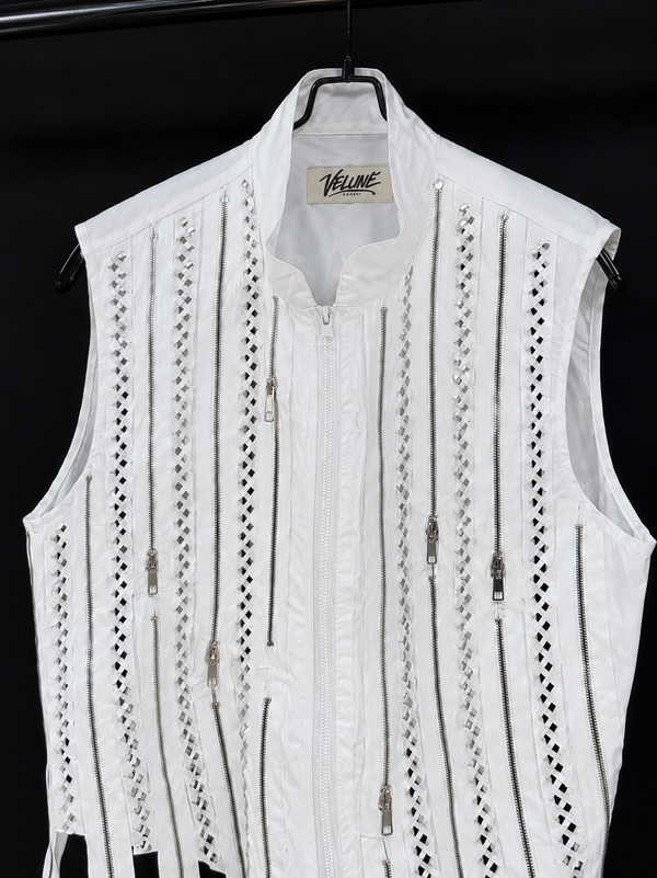 Fringe Signal Zip Vest