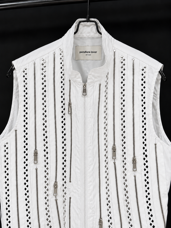 Fringe Signal Zip Vest