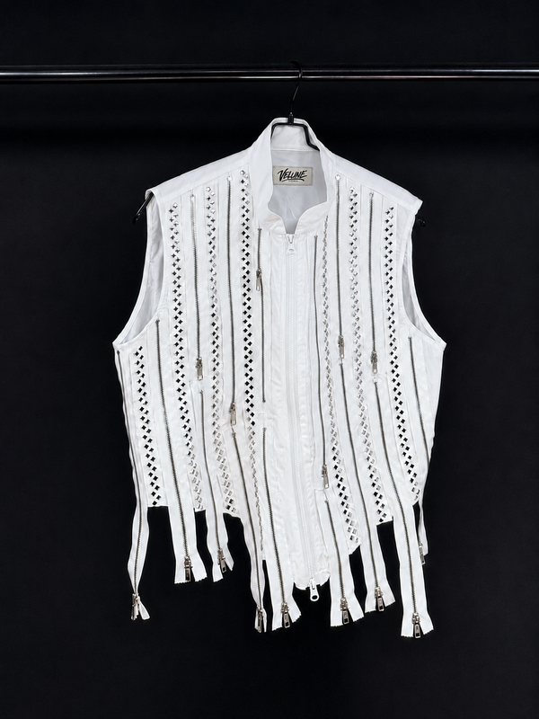 Fringe Signal Zip Vest