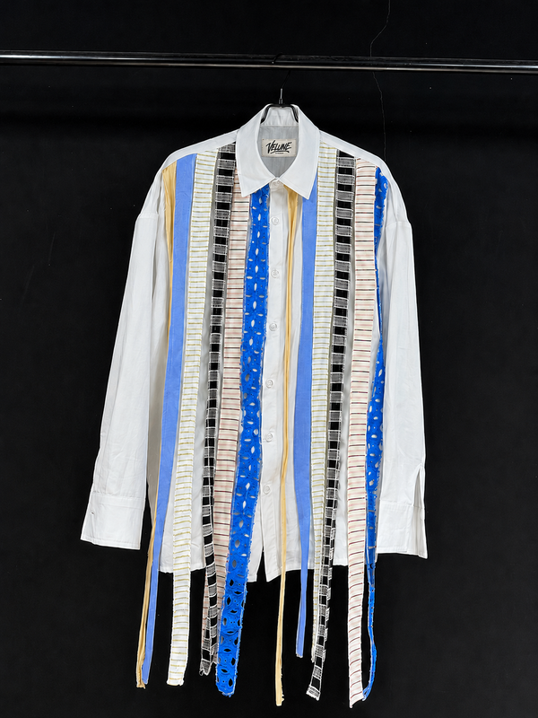 Deconstructed Stripe Panel Shirt