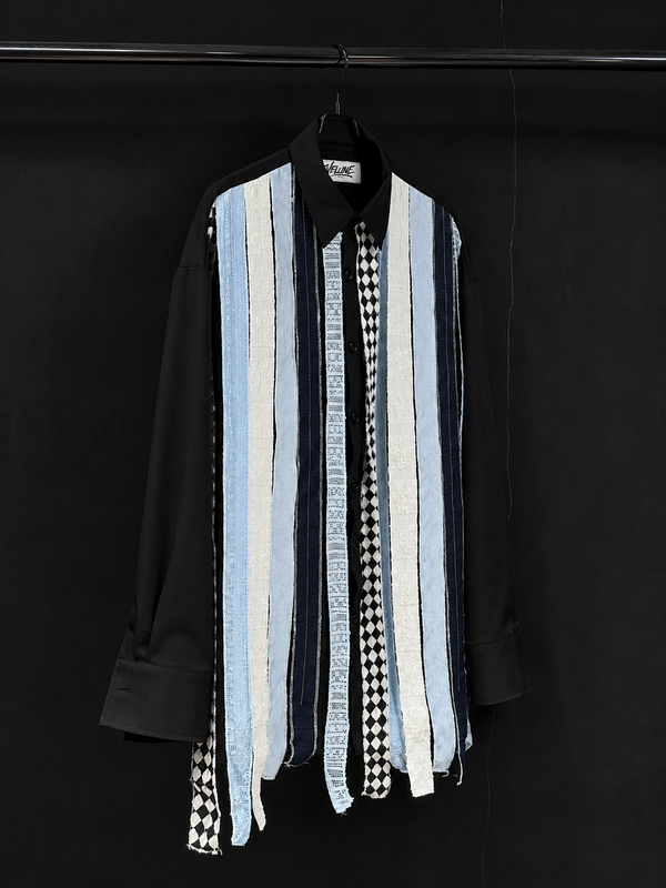Midnight Stripe Splice Shirt