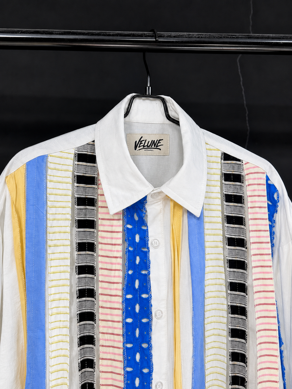 Deconstructed Stripe Panel Shirt
