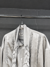Ash Ribbon Pleated Shirt